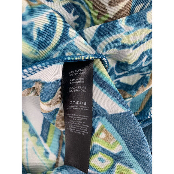 NWT Chico's Travelers Tunic Top Paisley Geometric 3/4 Sleeve - Picture 9 of 15